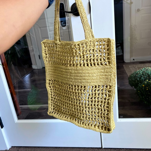 Crochet upcycled straw bag - Picture 2 of 7